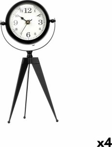 Gift Decor Stoln hodiny Tripod Czarny Metal 12 x 30 x 12 cm (4 Sztuk) 1