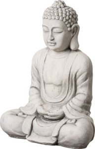 Bigbuy Home Rzeźba Szary Glina Włókno 44 x 27 x 58 cm Budda 1