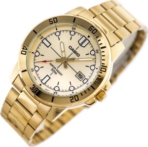 Zegarek Casio Zegarek Męski Casio DIVER Złoty ( 45 mm) 2