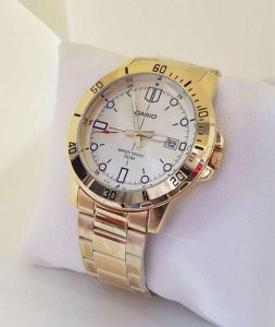 Zegarek Casio Zegarek Męski Casio DIVER Złoty ( 45 mm) 6