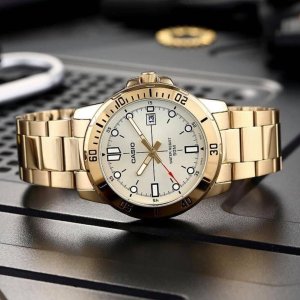 Zegarek Casio Zegarek Męski Casio DIVER Złoty ( 45 mm) 7