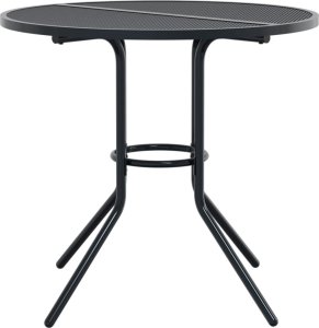 vidaXL vidaXL Stół na taras, okrągły, antracytowy, 80x72,5 cm, malowana stal 4