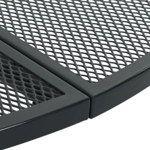 vidaXL vidaXL Stół na taras, okrągły, antracytowy, 80x72,5 cm, malowana stal 5