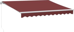 vidaXL vidaXL Ręcznie zwijana markiza, burgundowa, 300x250 cm 2