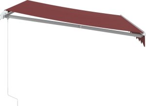 vidaXL vidaXL Ręcznie zwijana markiza, burgundowa, 300x250 cm 4