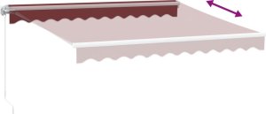 vidaXL vidaXL Ręcznie zwijana markiza, burgundowa, 300x250 cm 5