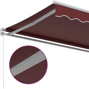 vidaXL vidaXL Ręcznie zwijana markiza, burgundowa, 300x250 cm 6