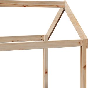 vidaXL Łóżko dzienne z daszkiem, 80x200 cm, lite drewno sosnowe 9