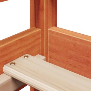 vidaXL Łóżko dzienne z dachem, zestaw, woskowy brąz, 80x200cm, sosnowy 10