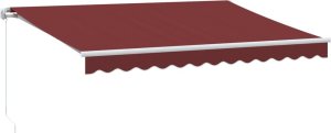 vidaXL vidaXL Ręcznie zwijana markiza, burgundowa, 350x250 cm 2