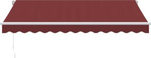 vidaXL vidaXL Ręcznie zwijana markiza, burgundowa, 350x250 cm 3