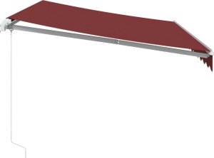 vidaXL vidaXL Ręcznie zwijana markiza, burgundowa, 350x250 cm 4