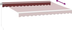 vidaXL vidaXL Ręcznie zwijana markiza, burgundowa, 350x250 cm 5