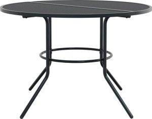 vidaXL vidaXL Stół na taras, okrągły, antracytowy, 110x72,5 cm, stal 4