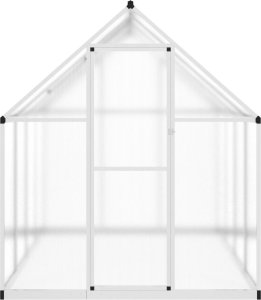 vidaXL Szklarnia z ramą podstawy, srebrna, 224x169x195 cm, aluminium 3