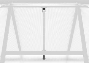 vidaXL Szklarnia z ramą podstawy, srebrna, 224x169x195 cm, aluminium 9