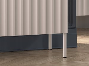 Selsey Szafka RTV Derriva z ryflowanymi frontami 170 cm jasny beż 3