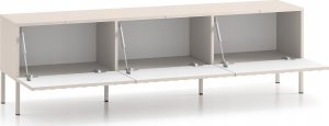 Selsey Szafka RTV Derriva z ryflowanymi frontami 170 cm jasny beż 6