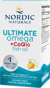 Nordic naturals Nordic Naturals - Ultimate Omega + CoQ10, 1280mg, Cytryna, 120 kapsułek miękkich 1