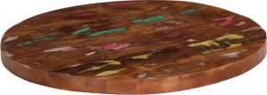 vidaXL Blat stołu, 90x3,8 cm, okrągły, lite drewno z odzysku 2