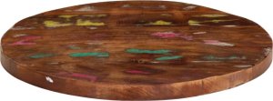 vidaXL Blat stołu, 90x3,8 cm, okrągły, lite drewno z odzysku 3