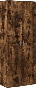 vidaXL vidaXL Wysoka szafka, przydymiony dąb, 70x35x180 cm 2