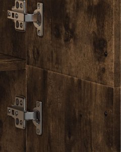 vidaXL vidaXL Wysoka szafka, przydymiony dąb, 70x35x180 cm 8