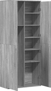 vidaXL vidaXL Wysoka szafka, szary dąb sonoma, 80x35x180 cm 6
