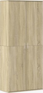 vidaXL vidaXL Wysoka szafka, dąb sonoma, 80x35x180cm, materiał drewnopochodny 2