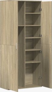 vidaXL vidaXL Wysoka szafka, dąb sonoma, 80x35x180cm, materiał drewnopochodny 6