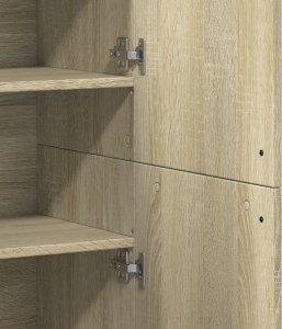 vidaXL vidaXL Wysoka szafka, dąb sonoma, 80x35x180cm, materiał drewnopochodny 8