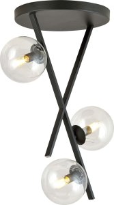 Lampa wisząca Emibig Żyrandol lampa wisząca trzy szklane kule 3 kolory kloszy 1