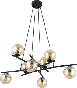 Lampa wisząca Emibig Elegancki żyrandol do salonu ze szklanymi kloszami - 4 kolory 1