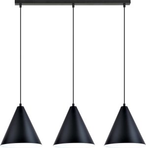 Lampa wisząca Emibig Lampa wisząca czarna 3-punktowa LED do kuchni, jadalni - 2 wzory 1