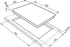 Płyta grzewcza Smeg Smeg SE775GH5 Classica 70/75 cm 6