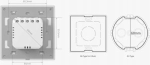 Sonoff Inteligentny dotykowy przełącznik ścienny Wi-Fi Sonoff TX T5 3C (3-kanałowy) 11