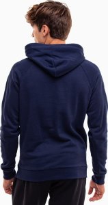 Under Armour Bluza z kapturem kangurka męska Rival Fleece Hoodie granatowa 1379757 410 M 2