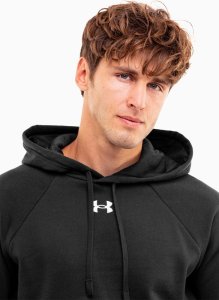 Under Armour Bluza męska Rival Fleece Hoodie czarna 1379757 001 2XL 3