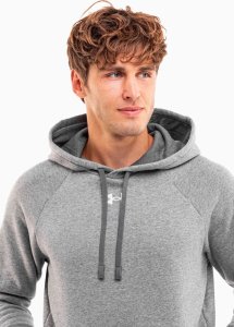 Under Armour Bluza z kapturem męska Under Armour Rival Fleece Hoodie szara 1379757 025 L 3