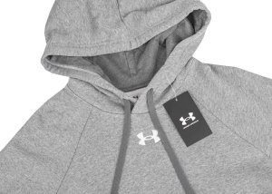 Under Armour Bluza z kapturem męska Under Armour Rival Fleece Hoodie szara 1379757 025 S 5