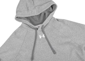 Under Armour Bluza z kapturem męska Under Armour Rival Fleece Hoodie szara 1379757 025 M 4