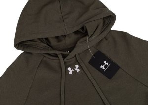 Under Armour Bluza męska Rival Fleece Hoodie oliwkowa 1379757 390 M 5