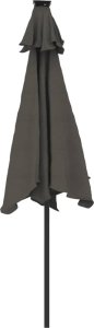 vidaXL vidaXL Parasol ogrodowy LED, stalowy słupek, antracyt, 225x225x212 cm 7