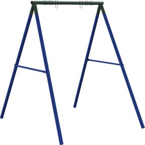 vidaXL Rama do huśtawki ogrodowej, z 2 haczykami, niebieska, stal 5