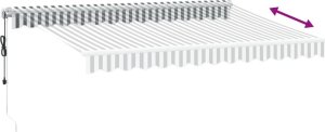 vidaXL vidaXL Automatyczna markiza, antracytowo-biała, 350x250 cm 5