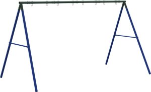 vidaXL Rama do huśtawki ogrodowej, z 8 haczykami, niebieska, stal 5