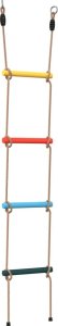 vidaXL vidaXL Drabinka linowa dla dzieci, z 4 stopniami, kolorowa 2