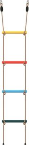 vidaXL vidaXL Drabinka linowa dla dzieci, z 4 stopniami, kolorowa 4