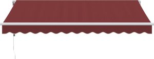 vidaXL vidaXL Automatycznie zwijana markiza, burgundowa, 350x250 cm 3