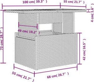 vidaXL 9-cz. zestaw mebli ogrodowych z poduszkami, brązowy, polirattan 13